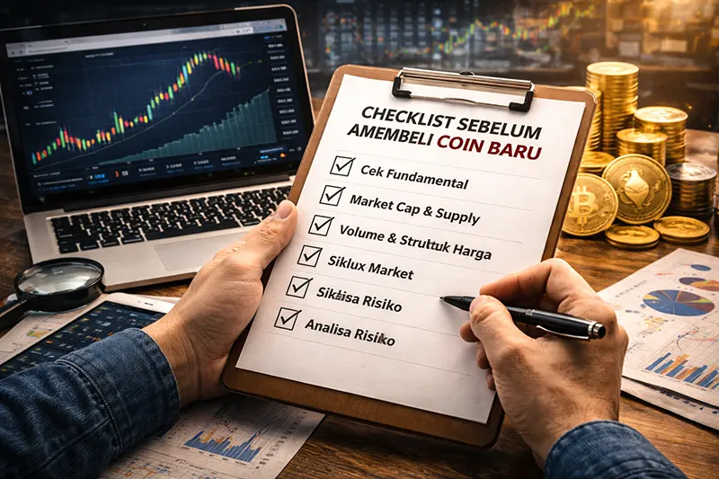 checklist sebelum membeli coin baru, agar tidak salah prediksi